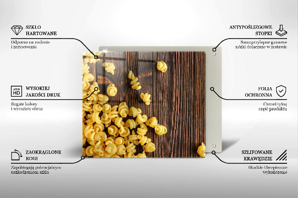 Tagliere in vetro Pasta in tavola