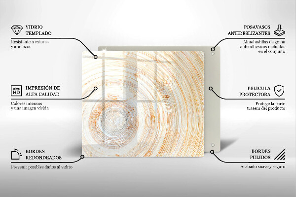 Tagliere in vetro Struttura del legno