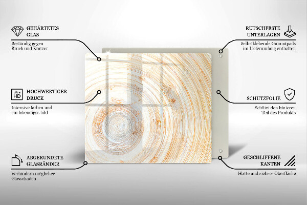 Tagliere in vetro Struttura del legno