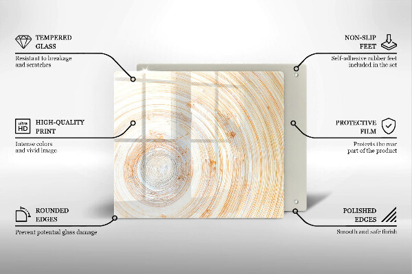 Tagliere in vetro Struttura del legno