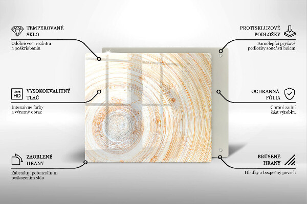 Tagliere in vetro Struttura del legno