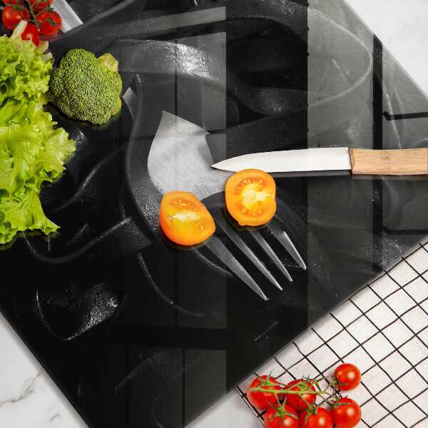 Tagliere in vetro Tagliatelle Nere