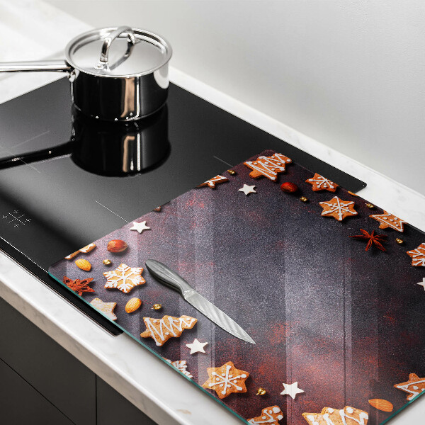 Tagliere in vetro Natale di pan di zenzero