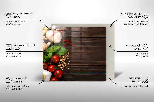 Tagliere in vetro Verdure sul tavolo