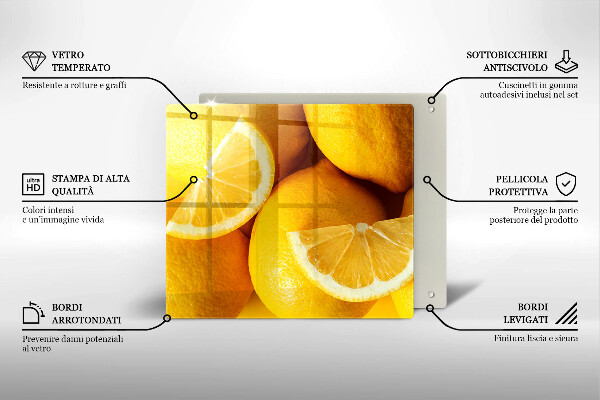 Tagliere in vetro Limoni succosi