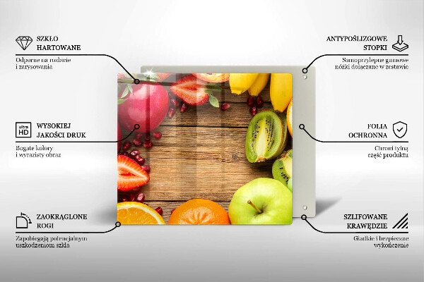 Tagliere in vetro Frutta fresca