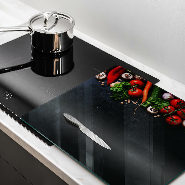 Tagliere in vetro Verdure colorate