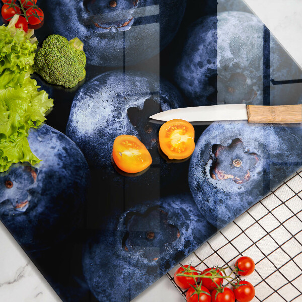 Tagliere in vetro Primo piano di frutti di bosco