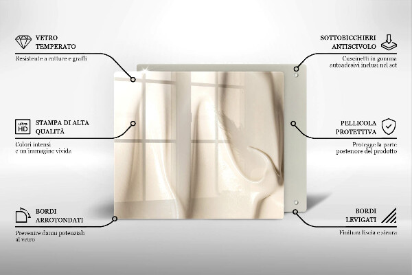 Tagliere in vetro Gelato cremoso