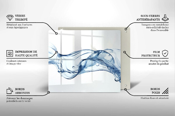 Tagliere in vetro Acqua cristallina