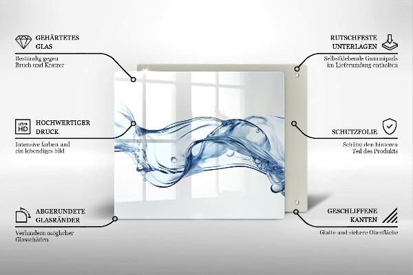 Tagliere in vetro Acqua cristallina