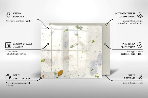 Tagliere in vetro Foglie cadenti