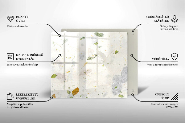 Tagliere in vetro Foglie cadenti