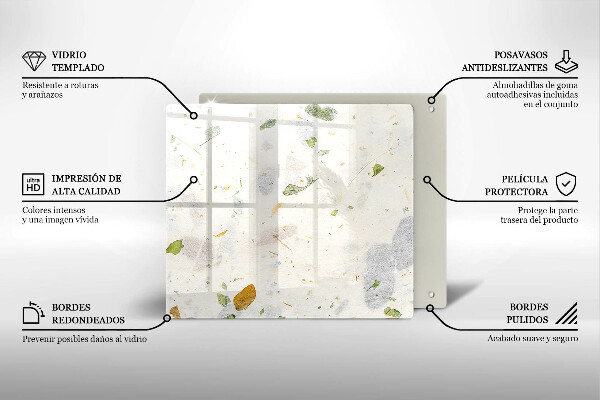 Tagliere in vetro Foglie cadenti