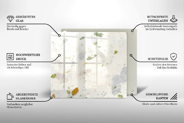 Tagliere in vetro Foglie cadenti