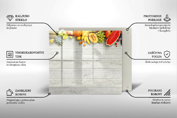 Tagliere in vetro Frutta su tavole