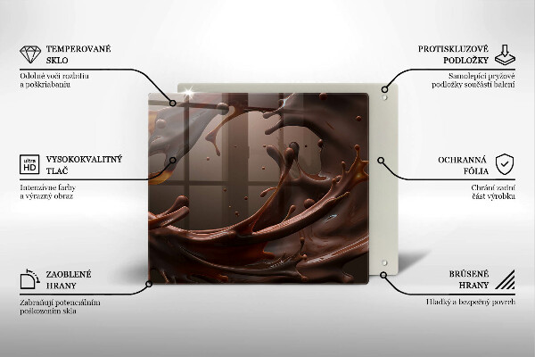 Tagliere in vetro Cioccolato liquido