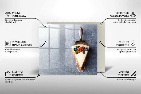 Tagliere in vetro Pezzo di torta