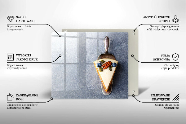 Tagliere in vetro Pezzo di torta