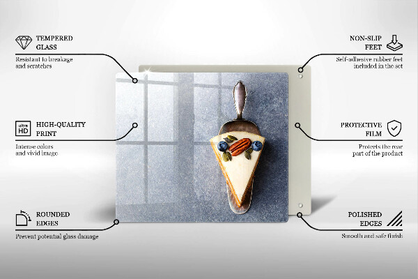 Tagliere in vetro Pezzo di torta