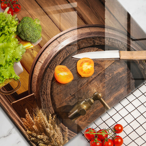 Tagliere in vetro Barile di birra