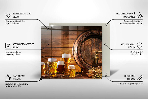 Tagliere in vetro Barile di birra