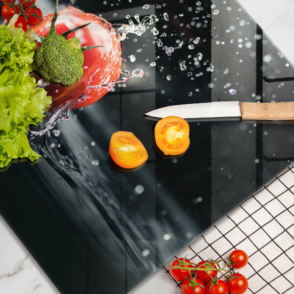 Tagliere in vetro Pomodoro in acqua