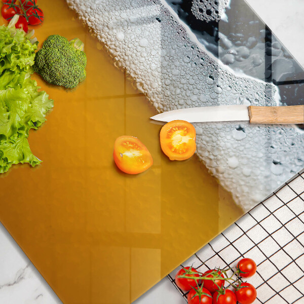 Tagliere in vetro Bevi schiuma di birra