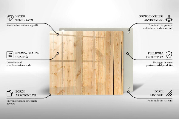 Tagliere in vetro Tavole di legno delicate