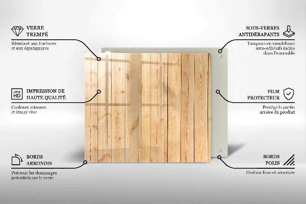 Tagliere in vetro Tavole di legno delicate