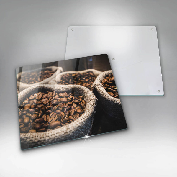 Tagliere in vetro Sacchetti di caffè in grani