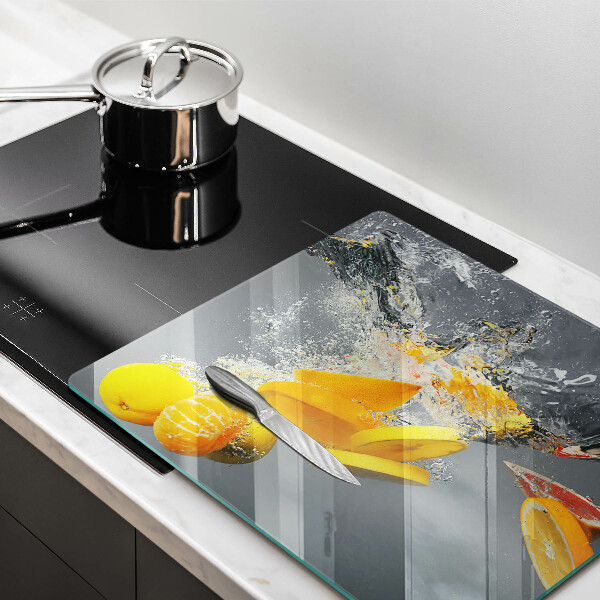 Tagliere in vetro Limoni in acqua