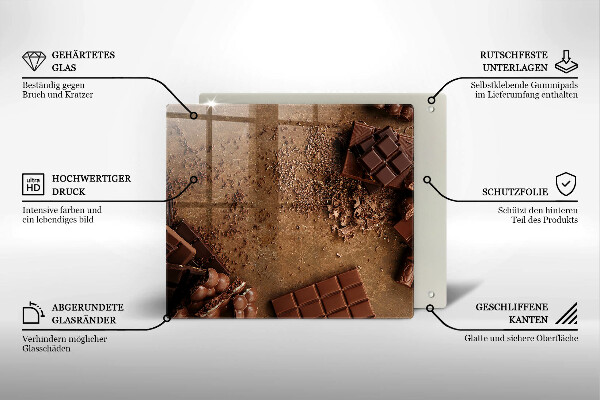 Tagliere in vetro Dolci al cioccolato