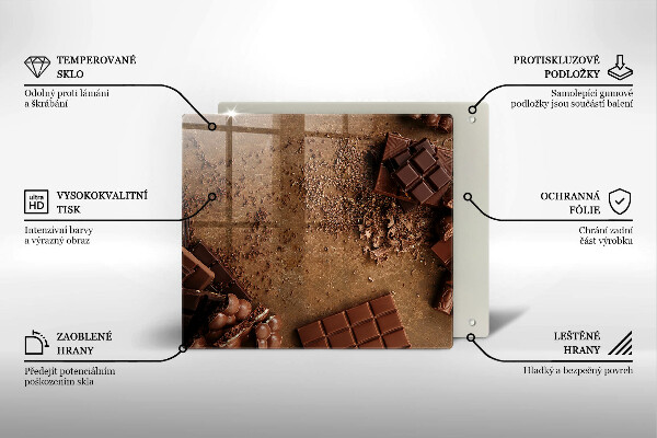 Tagliere in vetro Dolci al cioccolato