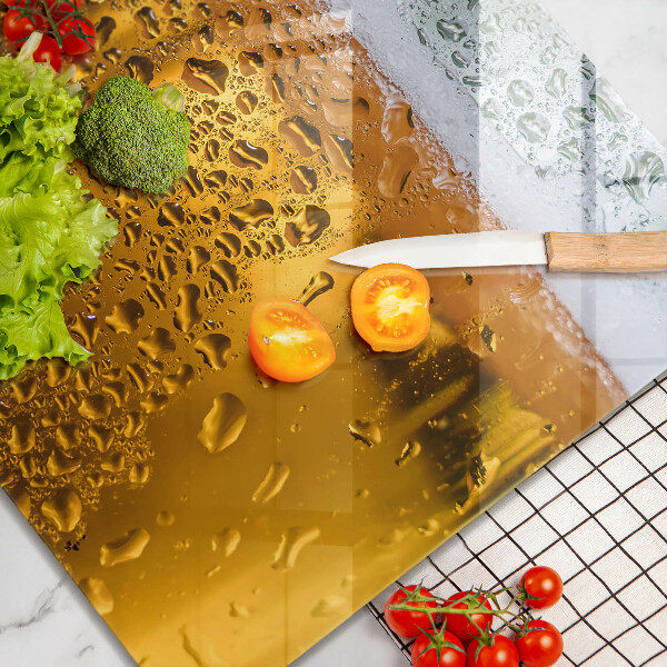 Tagliere in vetro Bicchiere di birra bagnato