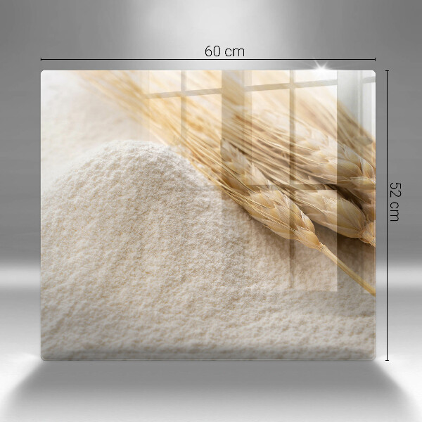 Tagliere in vetro Farina e spighe di grano