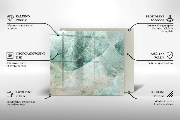 Tagliere in vetro temperato Struttura in pietra
