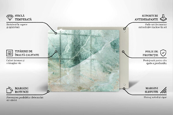 Tagliere in vetro temperato Struttura in pietra