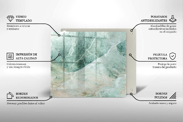 Tagliere in vetro temperato Struttura in pietra