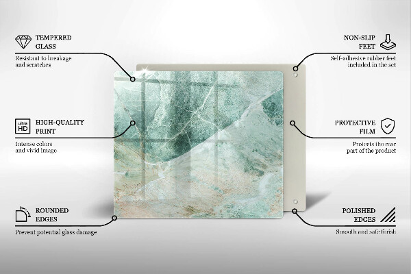 Tagliere in vetro temperato Struttura in pietra