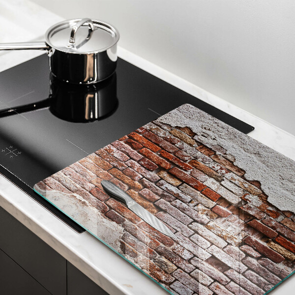 Tagliere in vetro temperato Vecchio muro di mattoni e cemento