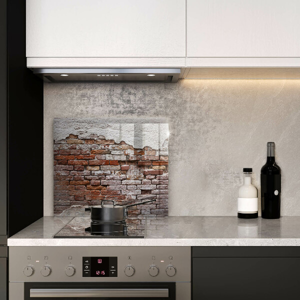 Tagliere in vetro temperato Vecchio muro di mattoni e cemento