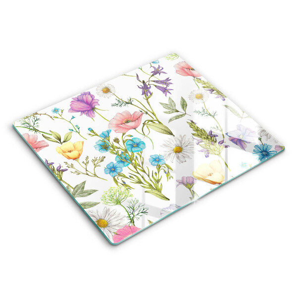 Tagliere in vetro temperato Illustrazione dei fiori