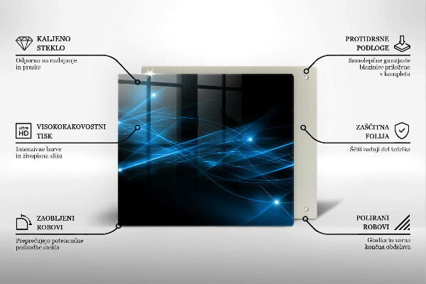 Tagliere in vetro temperato Fumo blu astratto