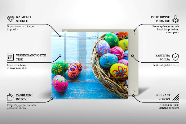 Tagliere in vetro temperato Uova di Pasqua Uova di Pasqua