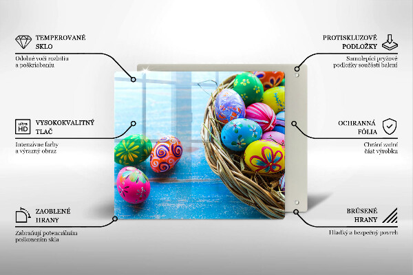 Tagliere in vetro temperato Uova di Pasqua Uova di Pasqua