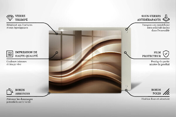 Tagliere in vetro temperato Linee delicate di astrazione