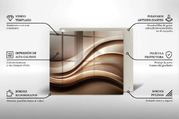 Tagliere in vetro temperato Linee delicate di astrazione
