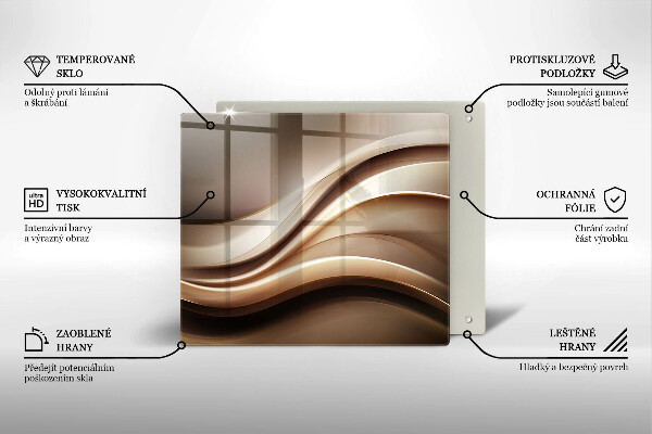 Tagliere in vetro temperato Linee delicate di astrazione