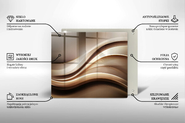 Tagliere in vetro temperato Linee delicate di astrazione
